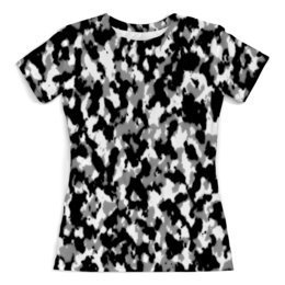 Заказать женскую футболку в Москве. Футболка с полной запечаткой (женская) Пиксели от Fonzo - готовые дизайны и нанесение принтов.