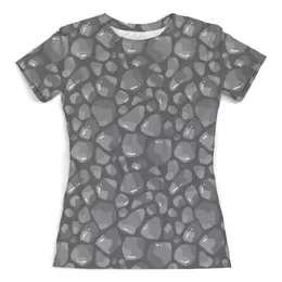 Заказать женскую футболку в Москве. Футболка с полной запечаткой (женская) Камни от skynatural - готовые дизайны и нанесение принтов.