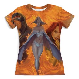 Заказать женскую футболку в Москве. Футболка с полной запечаткой (женская) X-Men от Виктор Гришин - готовые дизайны и нанесение принтов.