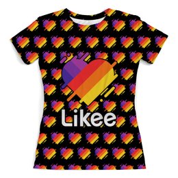 Заказать женскую футболку в Москве. Футболка с полной запечаткой (женская) Likee от weeert - готовые дизайны и нанесение принтов.