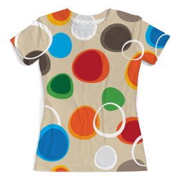Заказать женскую футболку в Москве. Футболка с полной запечаткой (женская) Цветная абстракция от BeliySlon - готовые дизайны и нанесение принтов.