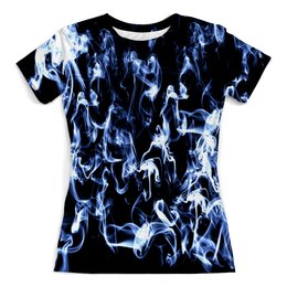 Заказать женскую футболку в Москве. Футболка с полной запечаткой (женская) Узор дыма от THE_NISE  - готовые дизайны и нанесение принтов.