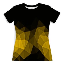 Заказать женскую футболку в Москве. Футболка с полной запечаткой (женская) Черно-желтый от THE_NISE  - готовые дизайны и нанесение принтов.