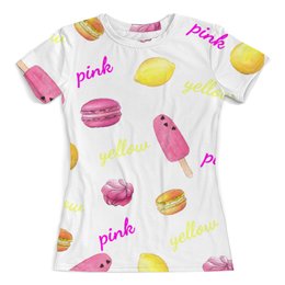 Заказать женскую футболку в Москве. Футболка с полной запечаткой (женская) сладости от THE_NISE  - готовые дизайны и нанесение принтов.