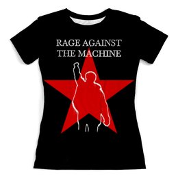Заказать женскую футболку в Москве. Футболка с полной запечаткой (женская) Rage Against the Machine от geekbox - готовые дизайны и нанесение принтов.