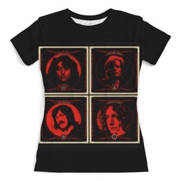Заказать женскую футболку в Москве. Футболка с полной запечаткой (женская) Led Zeppelin  от cherdantcev - готовые дизайны и нанесение принтов.