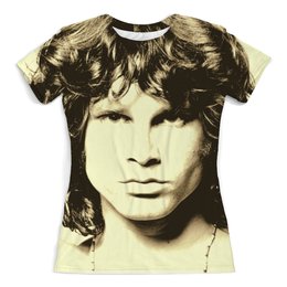 Заказать женскую футболку в Москве. Футболка с полной запечаткой (женская) Jim Morrison от geekbox - готовые дизайны и нанесение принтов.