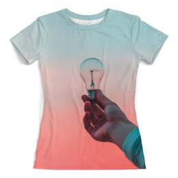 Заказать женскую футболку в Москве. Футболка с полной запечаткой (женская) Идея  от FireFoxa - готовые дизайны и нанесение принтов.