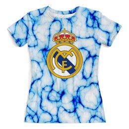 Заказать женскую футболку в Москве. Футболка с полной запечаткой (женская) Real Madrid от THE_NISE  - готовые дизайны и нанесение принтов.