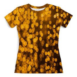 Заказать женскую футболку в Москве. Футболка с полной запечаткой (женская) Золотой от THE_NISE  - готовые дизайны и нанесение принтов.
