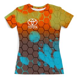 Заказать женскую футболку в Москве. Футболка с полной запечаткой (женская) Toyota от THE_NISE  - готовые дизайны и нанесение принтов.