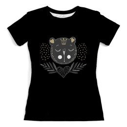 Заказать женскую футболку в Москве. Футболка с полной запечаткой (женская) мишка от THE_NISE  - готовые дизайны и нанесение принтов.
