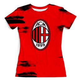 Заказать женскую футболку в Москве. Футболка с полной запечаткой (женская) AC Milan от THE_NISE  - готовые дизайны и нанесение принтов.