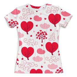 Заказать женскую футболку в Москве. Футболка с полной запечаткой (женская) Valentine day от ANDREI M - готовые дизайны и нанесение принтов.