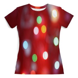 Заказать женскую футболку в Москве. Футболка с полной запечаткой (женская) Блестящие круги от THE_NISE  - готовые дизайны и нанесение принтов.