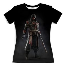 Заказать женскую футболку в Москве. Футболка с полной запечаткой (женская) Assassins Creed (Rogue) от Аня Лукьянова - готовые дизайны и нанесение принтов.