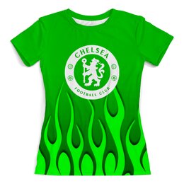 Заказать женскую футболку в Москве. Футболка с полной запечаткой (женская) Chelsea от THE_NISE  - готовые дизайны и нанесение принтов.
