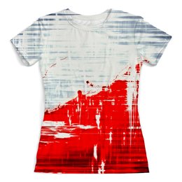 Заказать женскую футболку в Москве. Футболка с полной запечаткой (женская) Пятна краски от THE_NISE  - готовые дизайны и нанесение принтов.