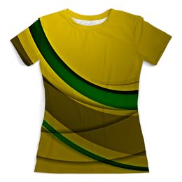 Заказать женскую футболку в Москве. Футболка с полной запечаткой (женская) Линии от THE_NISE  - готовые дизайны и нанесение принтов.