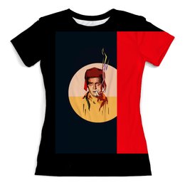 Заказать женскую футболку в Москве. Футболка с полной запечаткой (женская) Rebel от James Dean - готовые дизайны и нанесение принтов.
