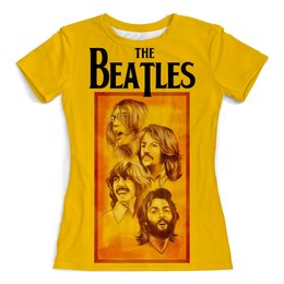 Заказать женскую футболку в Москве. Футболка с полной запечаткой (женская) The Beatles от Leichenwagen - готовые дизайны и нанесение принтов.