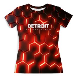 Заказать женскую футболку в Москве. Футболка с полной запечаткой (женская) Detroit от THE_NISE  - готовые дизайны и нанесение принтов.
