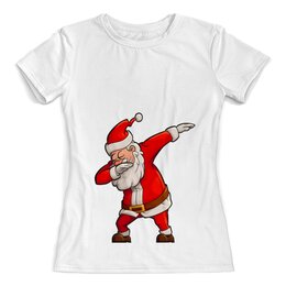 Заказать женскую футболку в Москве. Футболка с полной запечаткой (женская) Санта Клаус  от acidhouses - готовые дизайны и нанесение принтов.
