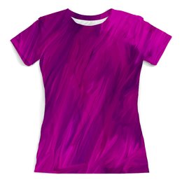 Заказать женскую футболку в Москве. Футболка с полной запечаткой (женская) Фиолетовый от THE_NISE  - готовые дизайны и нанесение принтов.