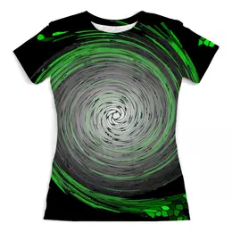 Заказать женскую футболку в Москве. Футболка с полной запечаткой (женская) Спиральная галактика от Alexey Evsyunin - готовые дизайны и нанесение принтов.