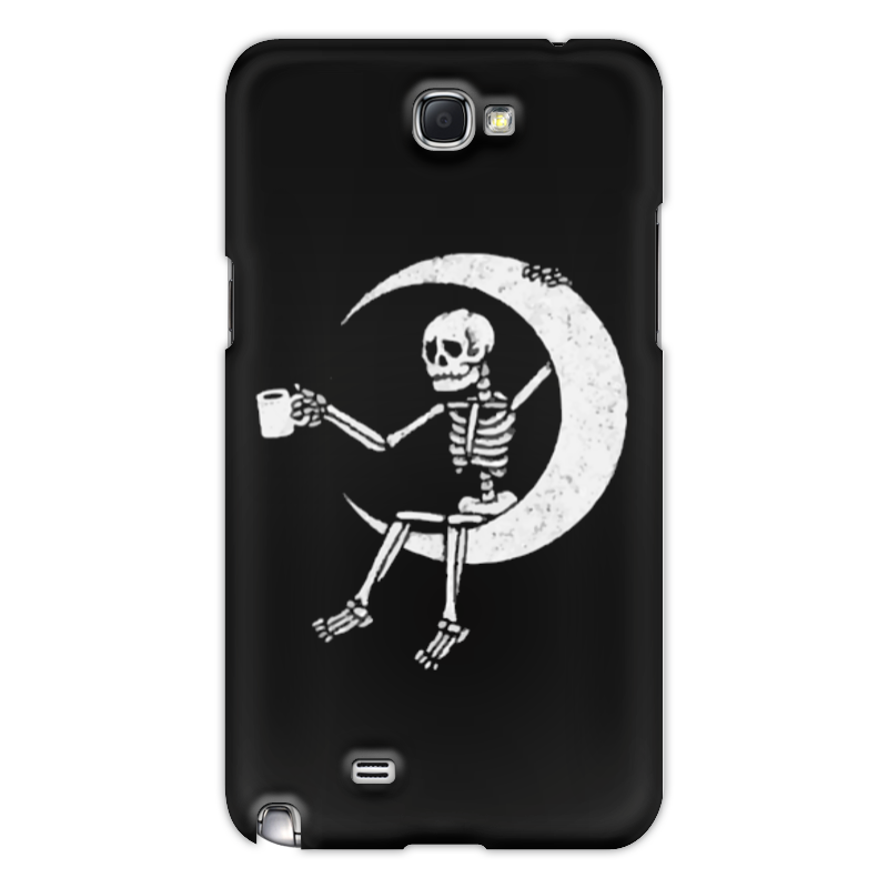 Printio Чехол для Samsung Galaxy Note 2 Скелет на луне