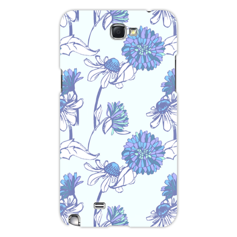 Printio Чехол для Samsung Galaxy Note 2 Голубой букет чехол накладка krutoff clear case женский день цветочный паттерн 2 для tecno spark 7