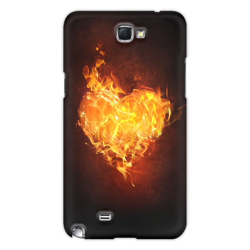 Printio Чехол для Samsung Galaxy Note 2 Огненное сердце