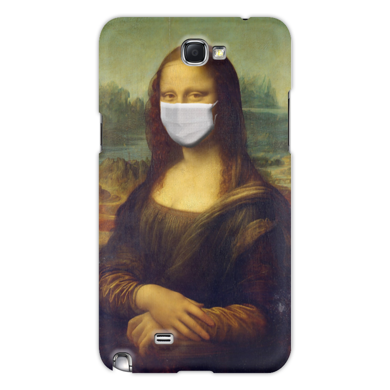 Printio Чехол для Samsung Galaxy Note 2 Мона лиза в маске силиконовый чехол на vivo y5s искусство для виво ю5с
