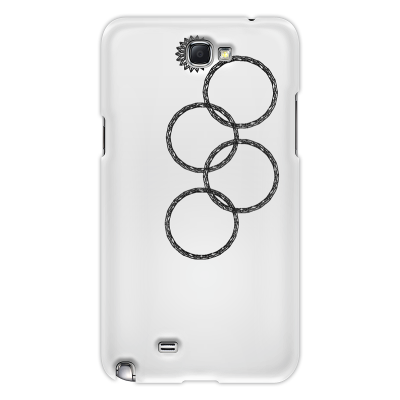 цена Printio Чехол для Samsung Galaxy Note 2 Нераскрывшееся кольцо (снежинка)