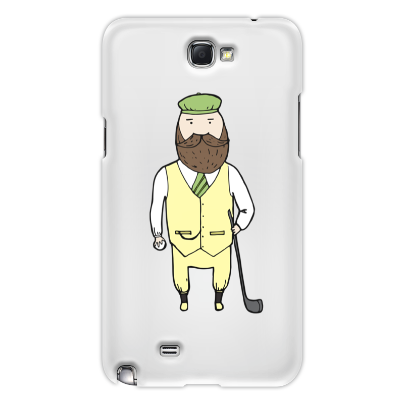 Printio Чехол для Samsung Galaxy Note 2 Джентльмен с клюшкой для гольфа чехол mypads страшный бородатый мужчина абстракция для meizu m6 m711q задняя панель накладка бампер