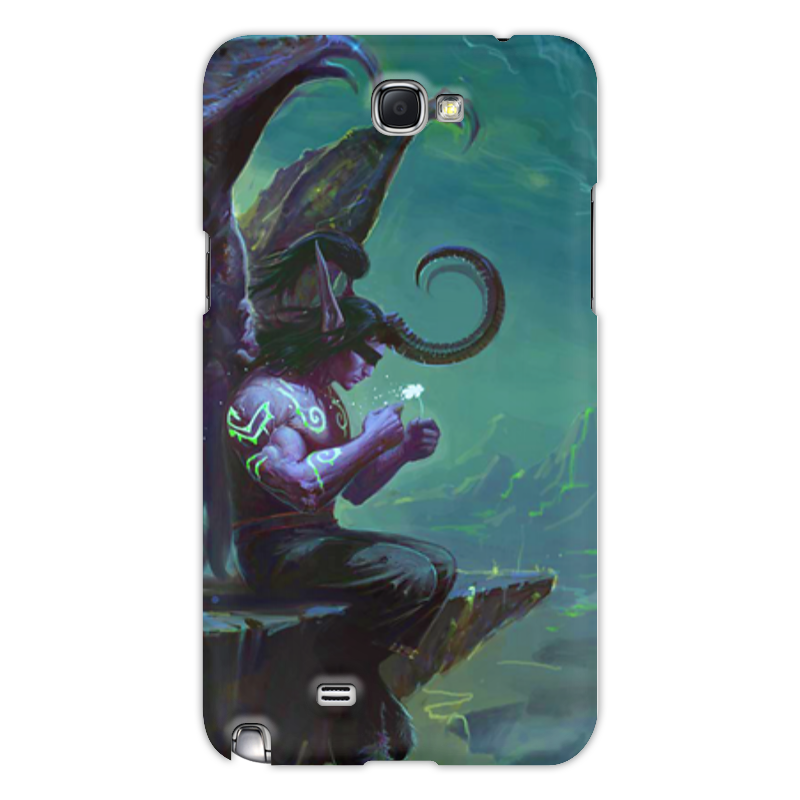 Printio Чехол для Samsung Galaxy Note 2 Warcraft collection: illidan