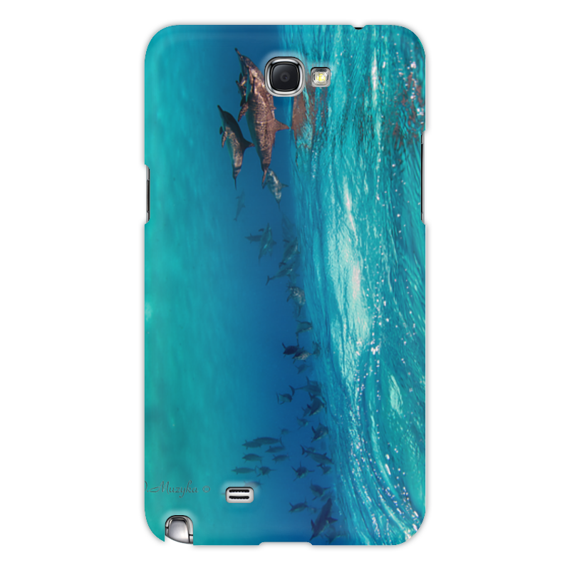 Printio Чехол для Samsung Galaxy Note 2 Стая дельфинов