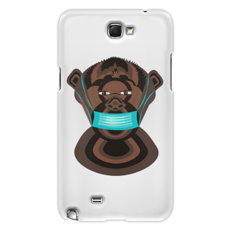 Printio Чехол для Samsung Galaxy Note 2 шимпанзе в маске чехол пластиковый samsung galaxy note 8 красочный шимпанзе