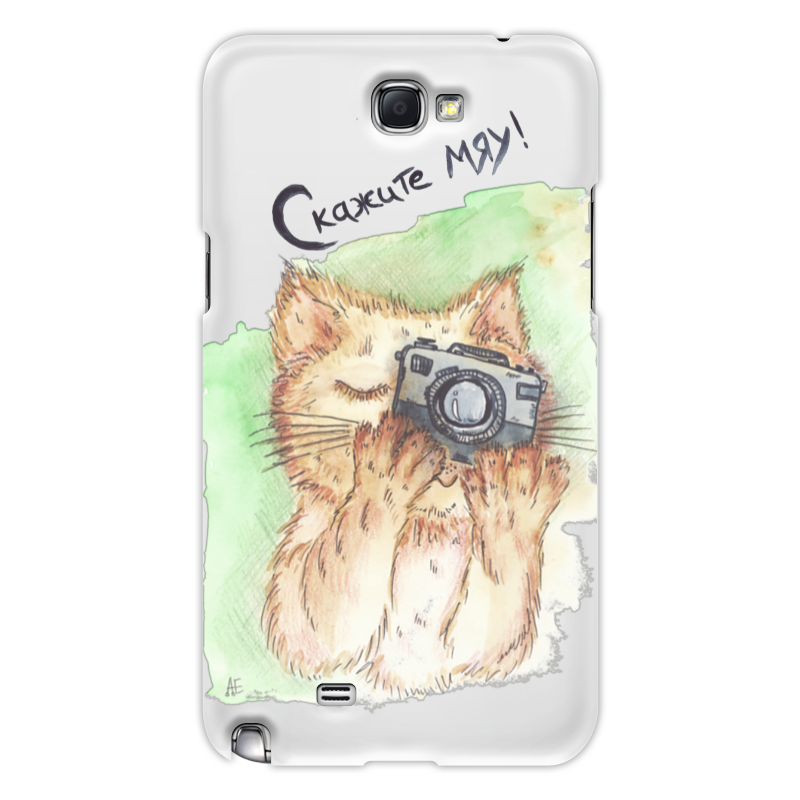 Printio Чехол для Samsung Galaxy Note 2 Скажите мяу силиконовый чехол ушастый котик на meizu m5 note мейзу м5 ноут