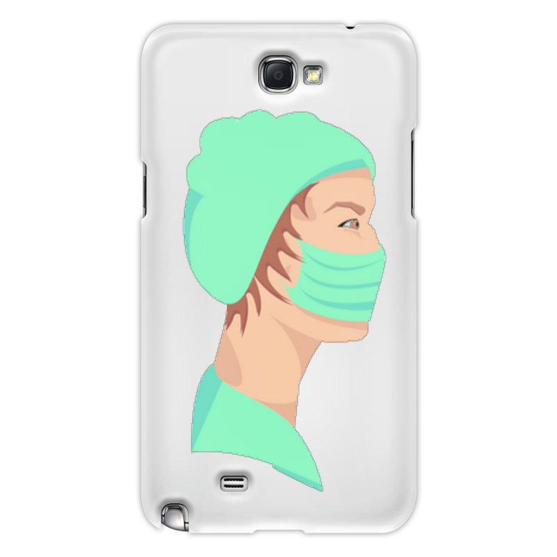 Printio Чехол для Samsung Galaxy Note 2 медицинский работник в маске