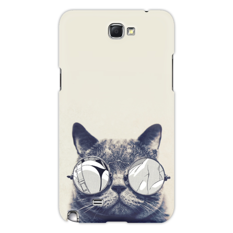 Printio Чехол для Samsung Galaxy Note 2 Funny cat жидкий чехол с блестками модный парень в очках на samsung galaxy a01 самсунг гэлакси а01