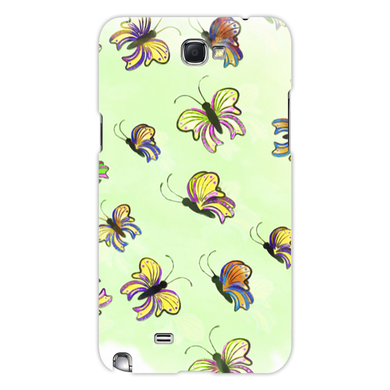Printio Чехол для Samsung Galaxy Note 2 Бабочки силиконовый чехол для samsung a205 galaxy a20 a305 galaxy a30 светло розовый