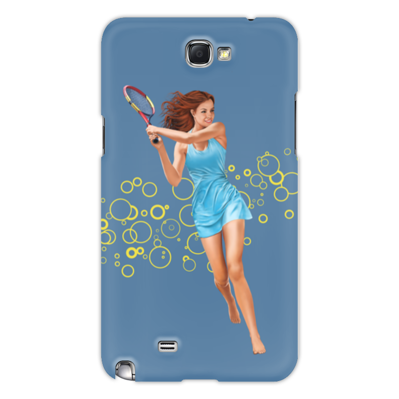 Printio Чехол для Samsung Galaxy Note 2 Девушка с теннисной ракеткой силиконовый чехол на realme gt 2 pro рилми гт 2 про с принтом капли на голубом