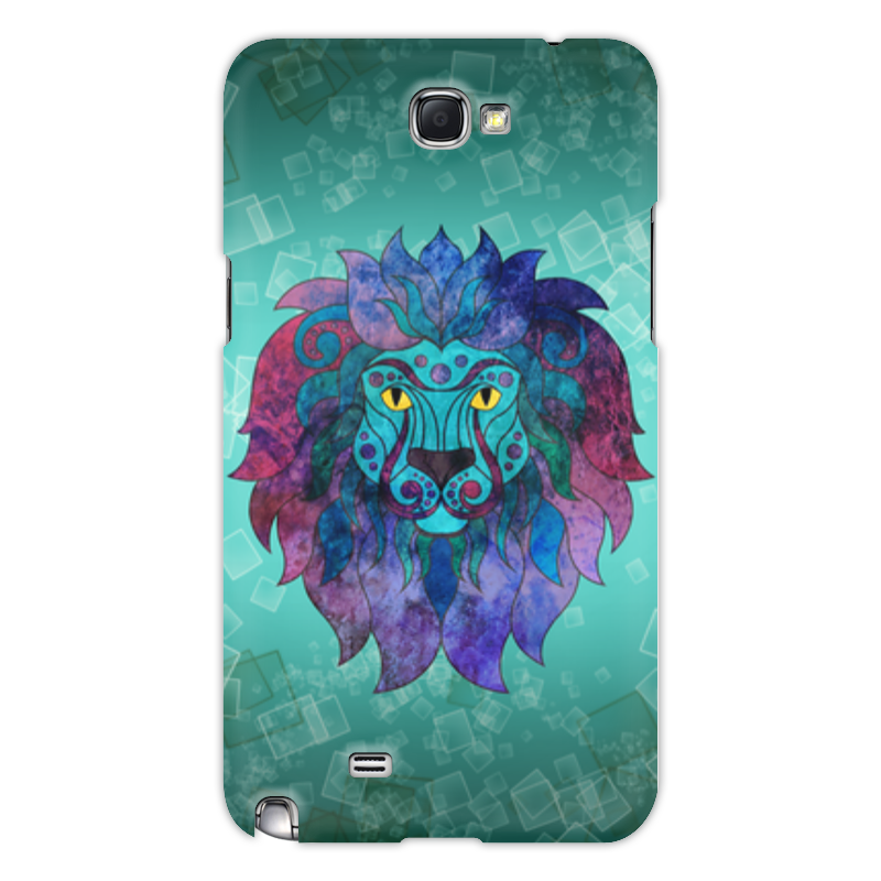 Printio Чехол для Samsung Galaxy Note 2 Яркий лев чехол пластиковый samsung galaxy note 9 красочный лев