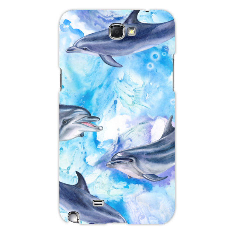 цена Printio Чехол для Samsung Galaxy Note 2 Дельфины