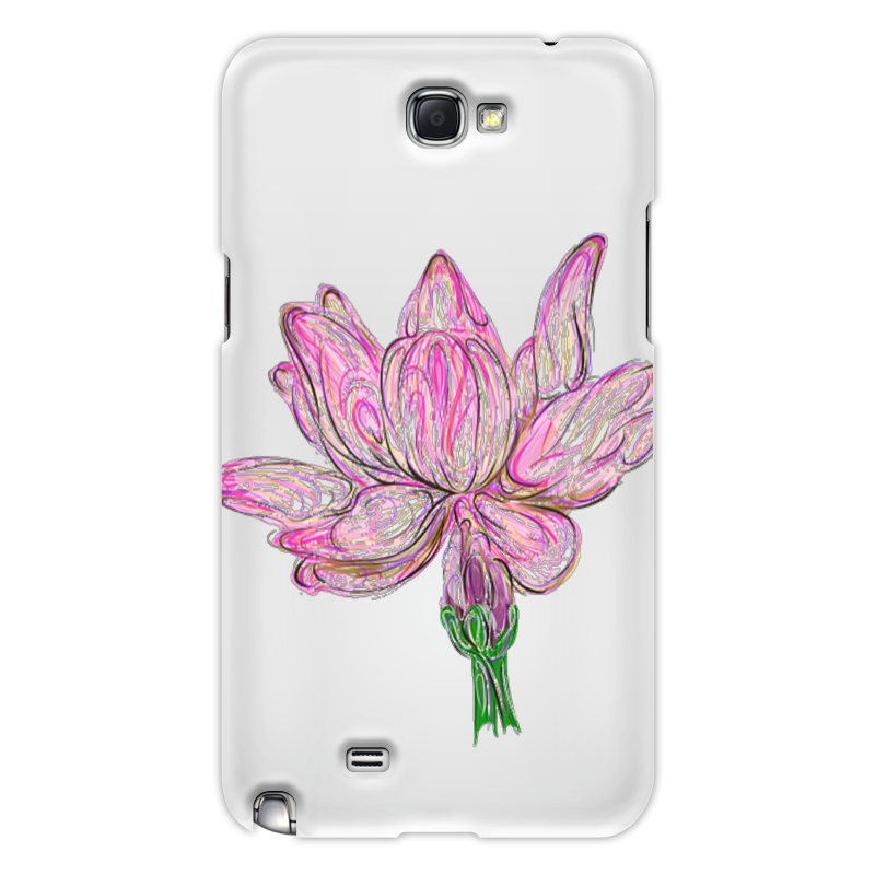 цена Printio Чехол для Samsung Galaxy Note 2 цветок лотоса