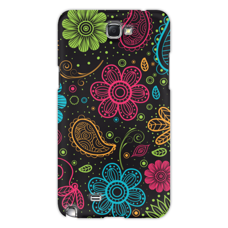 Printio Чехол для Samsung Galaxy Note 2 Цветочный силиконовый чехол цветочный узор 2 на oppo reno 2z оппо рено 2z