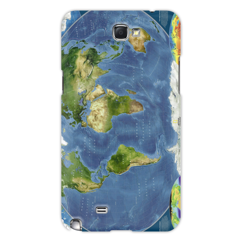 Printio Чехол для Samsung Galaxy Note 2 Карта мира