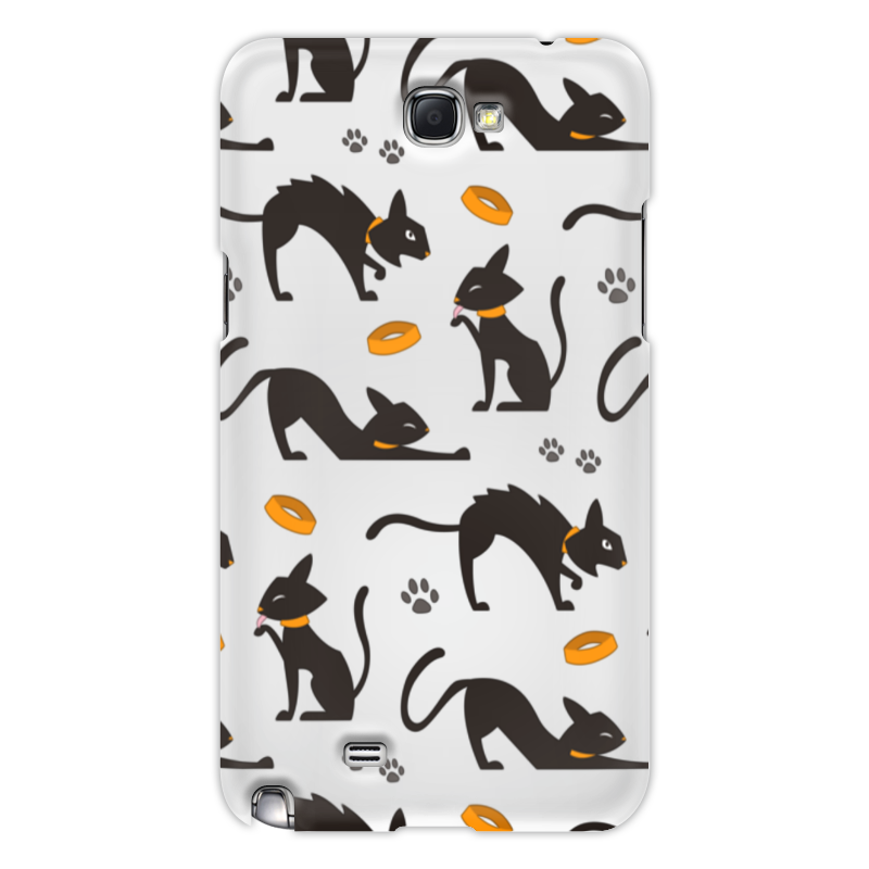 Printio Чехол для Samsung Galaxy Note 2 Чёрные кошки силиконовый чехол на oppo reno2 z коты 50 для оппо рено 2 зет