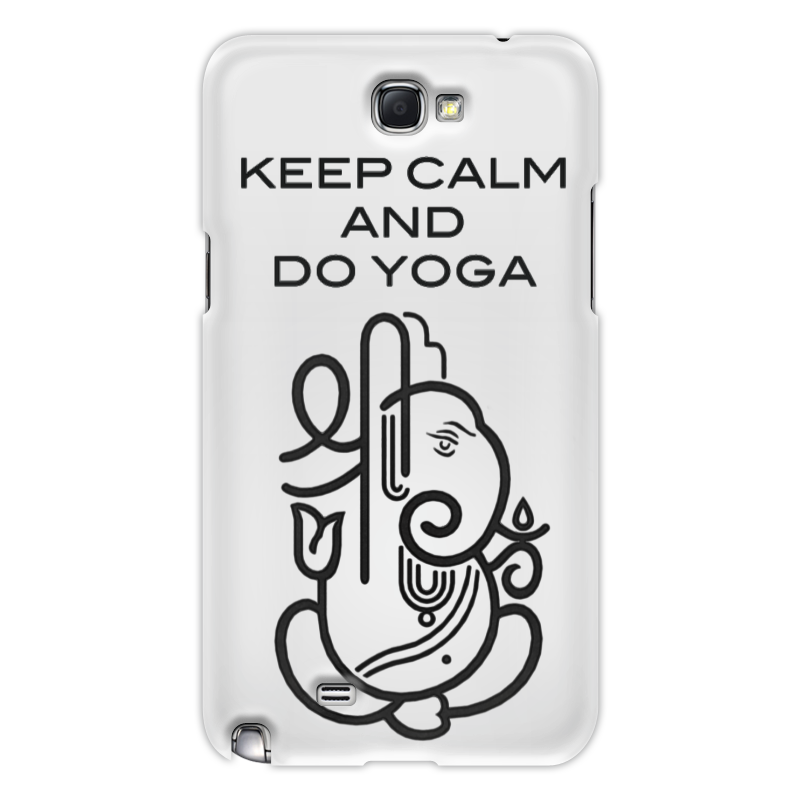Printio Чехол для Samsung Galaxy Note 2 Keep calm and do yoga